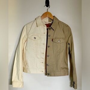 Levis Cream and Kahki Jacket Women Size S